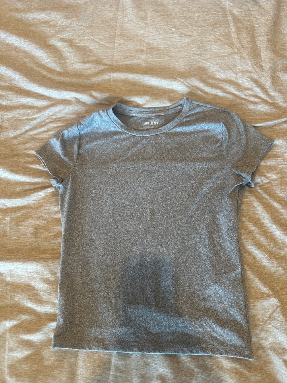 Hollister Heather Gray Short Sleeve Crew Tee